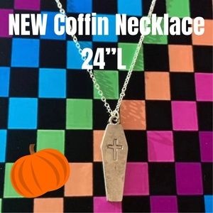 Sterling Silver 925 Necklace Gravestone Gothic Jewelry Emo Egirl witch creepy